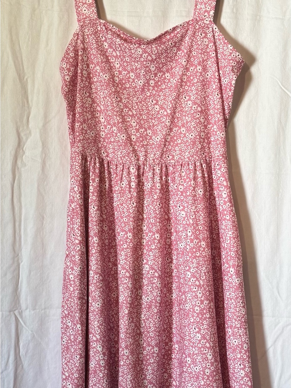 HUHOT Pink Floral Sleeveless Dress – Women’s Size L